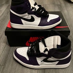 Jordan 1 court purple size 10